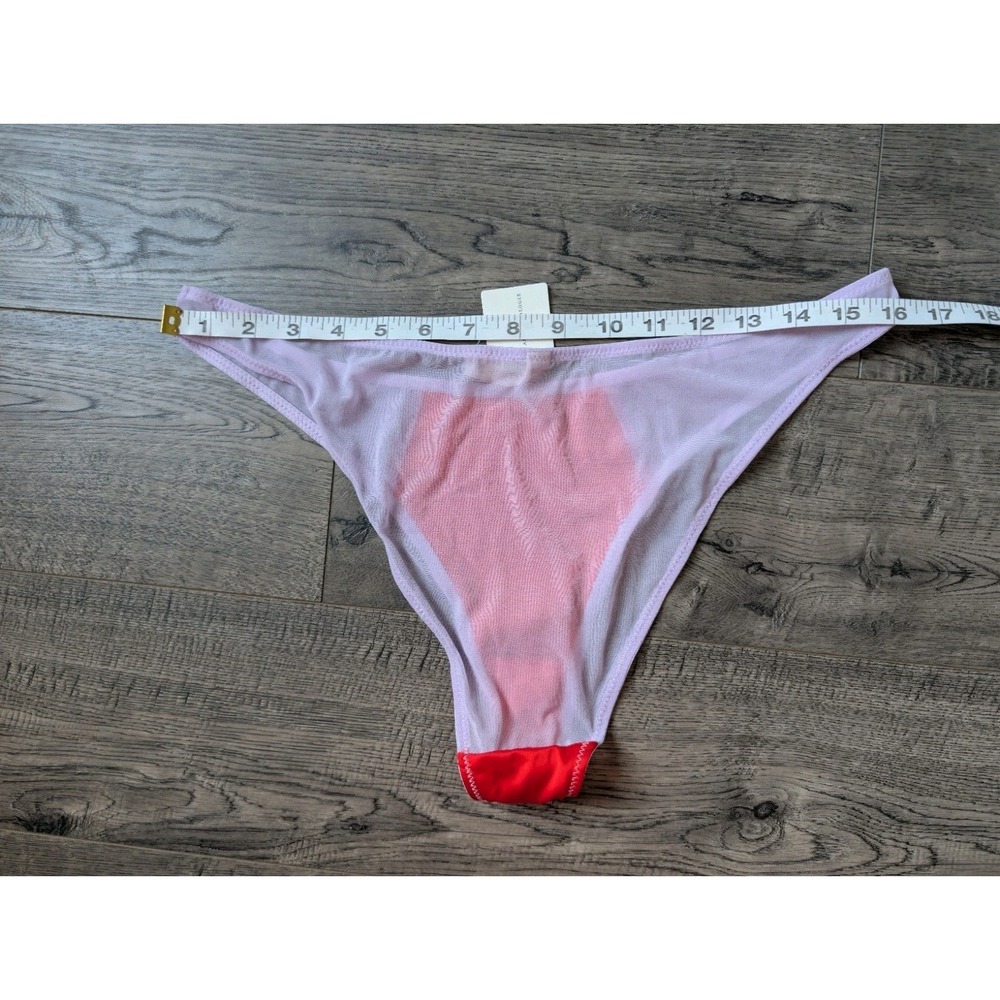 Anthropologie LyreBird Satin Mesh Triangle Bra & Panty Bikini Lingerie Set M/L - Picture 13 of 15
